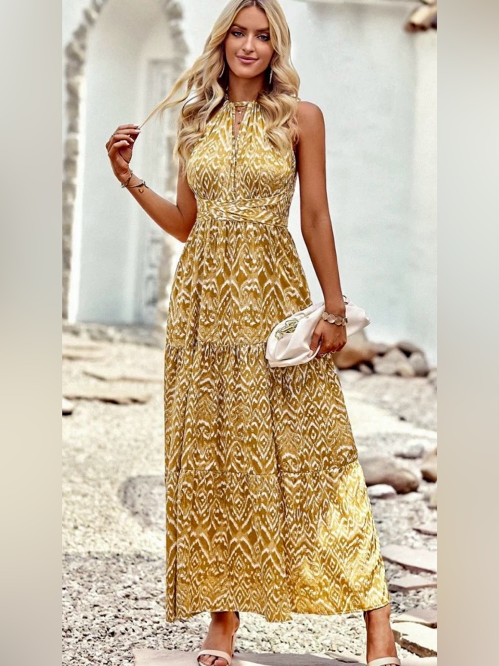New! BeachSissi Halter Neck Sleeveless Maxi Dress Sissi